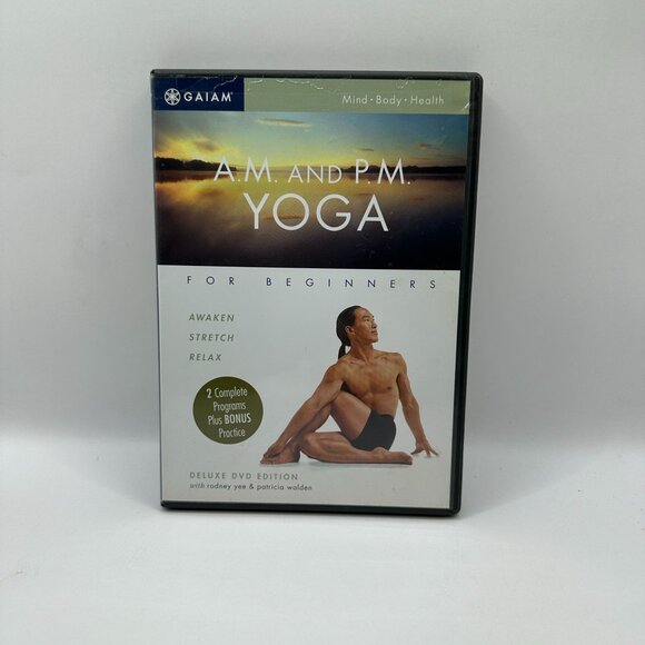 AM And PM Yoga Deluxe Edition DVD 2003 Rodney Yee Patricia Walden Gaiam Fitness - Picture 1 of 3